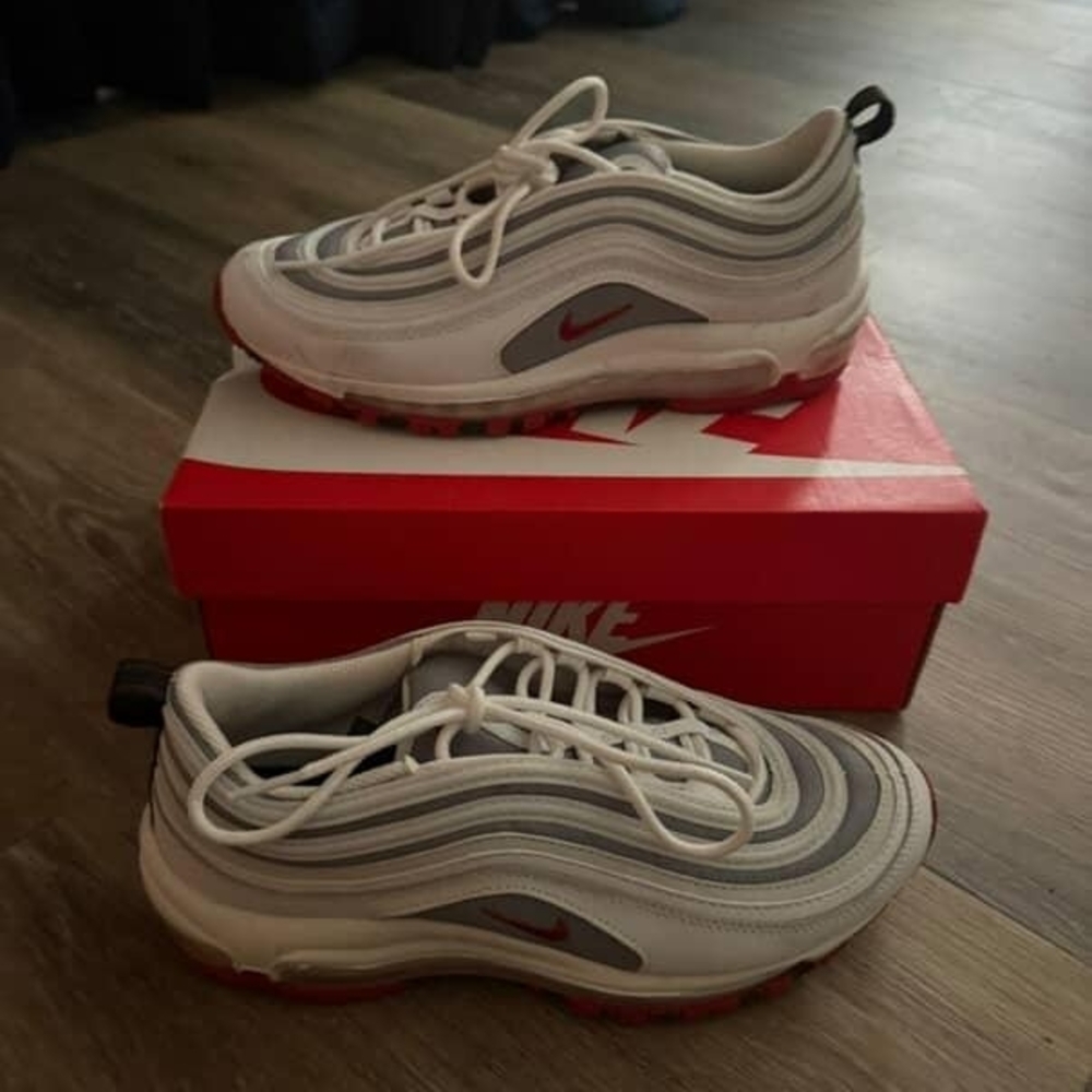 Nike Boys Air Max 97 Sneakers - White and Red